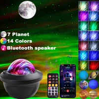 led star galaxy starry sky projector night light built in bluetooth speaker for bedroom decoration child kids birthd