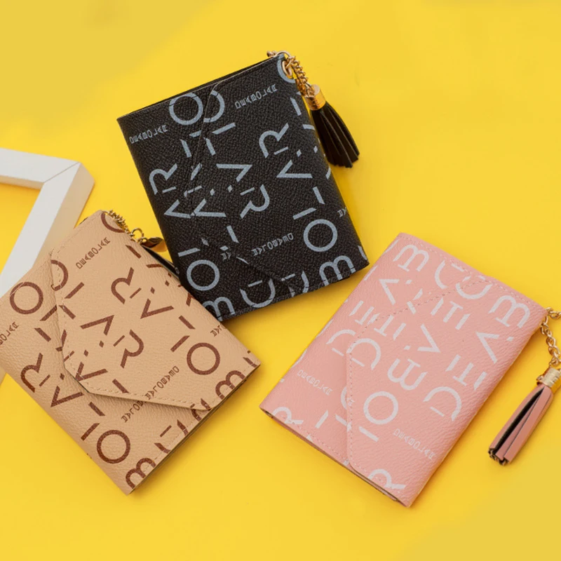 

New Short Tassel Wallet Women Fashion Purse Female Mini Wallets New Korean Students Lovely Purse Female Small Wallet for Girl