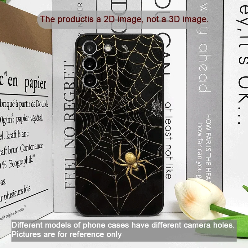 Фото Модный черный чехол для телефона с принтом паутины для Honor Huawei 200 LITE 100 400 PRO 90 80 Lite Magic 8 7 6 5 Pro, мягкие чехлы №2