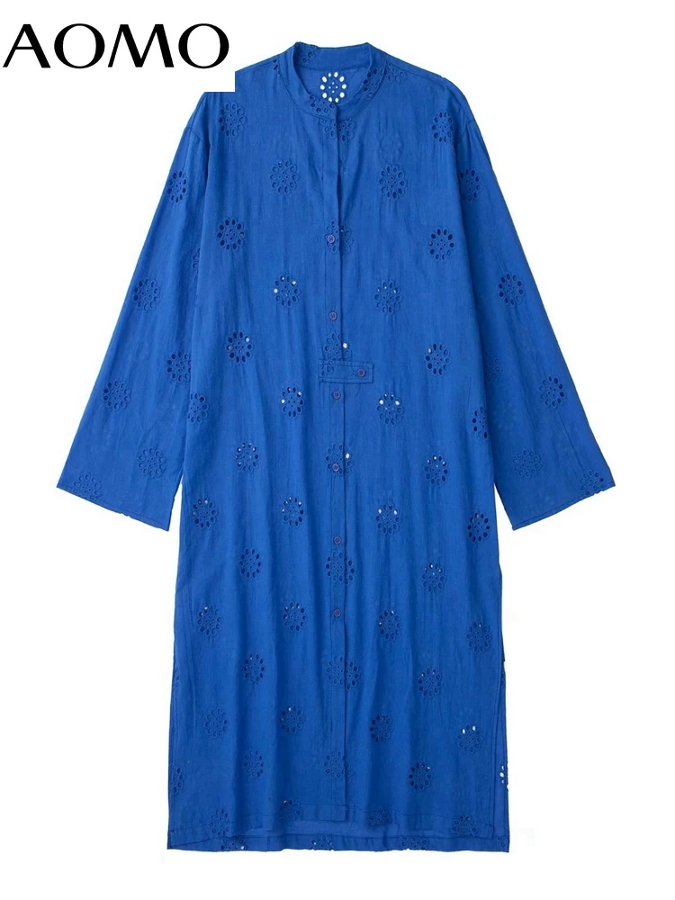 

Женское Хлопковое платье средней длины, с вышивкой, 3H95A