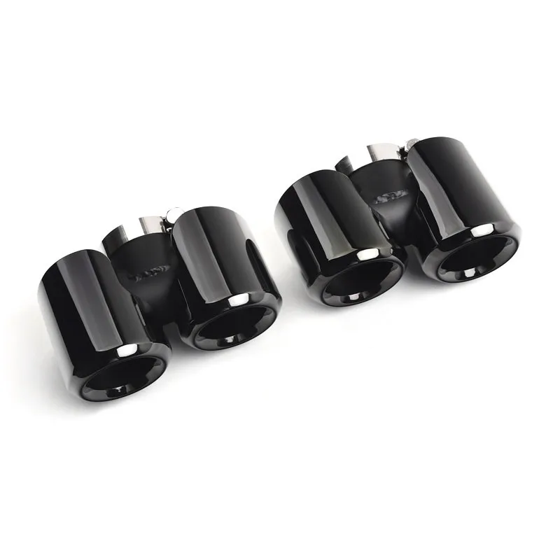 

Глянцевые черные наконечники выхлопной трубы для Land Rover Defender 2020-2022, универсальная самонастраивающаяся выхлопная труба из алюминиевого спла...