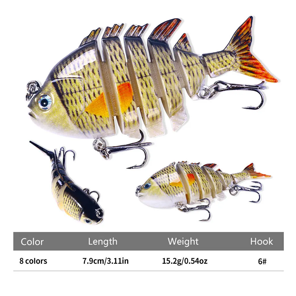 8 см-15 г многосоставные приманки для плавания Panfish Bluegill жесткие окуня с верхней