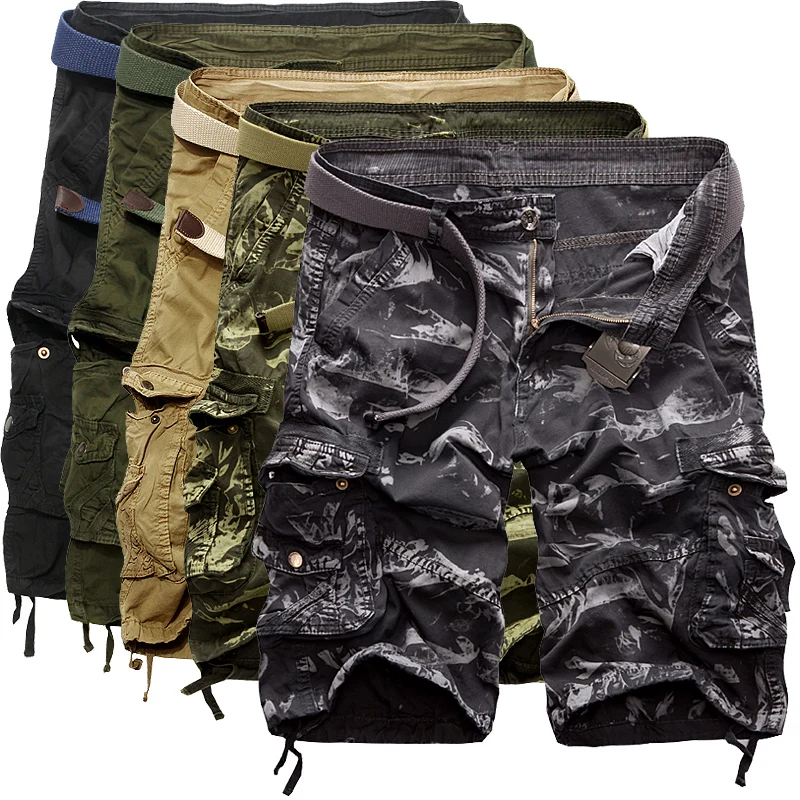 Шорты мужские летние с карманами повседневные бриджи до колен Капри пляжные |