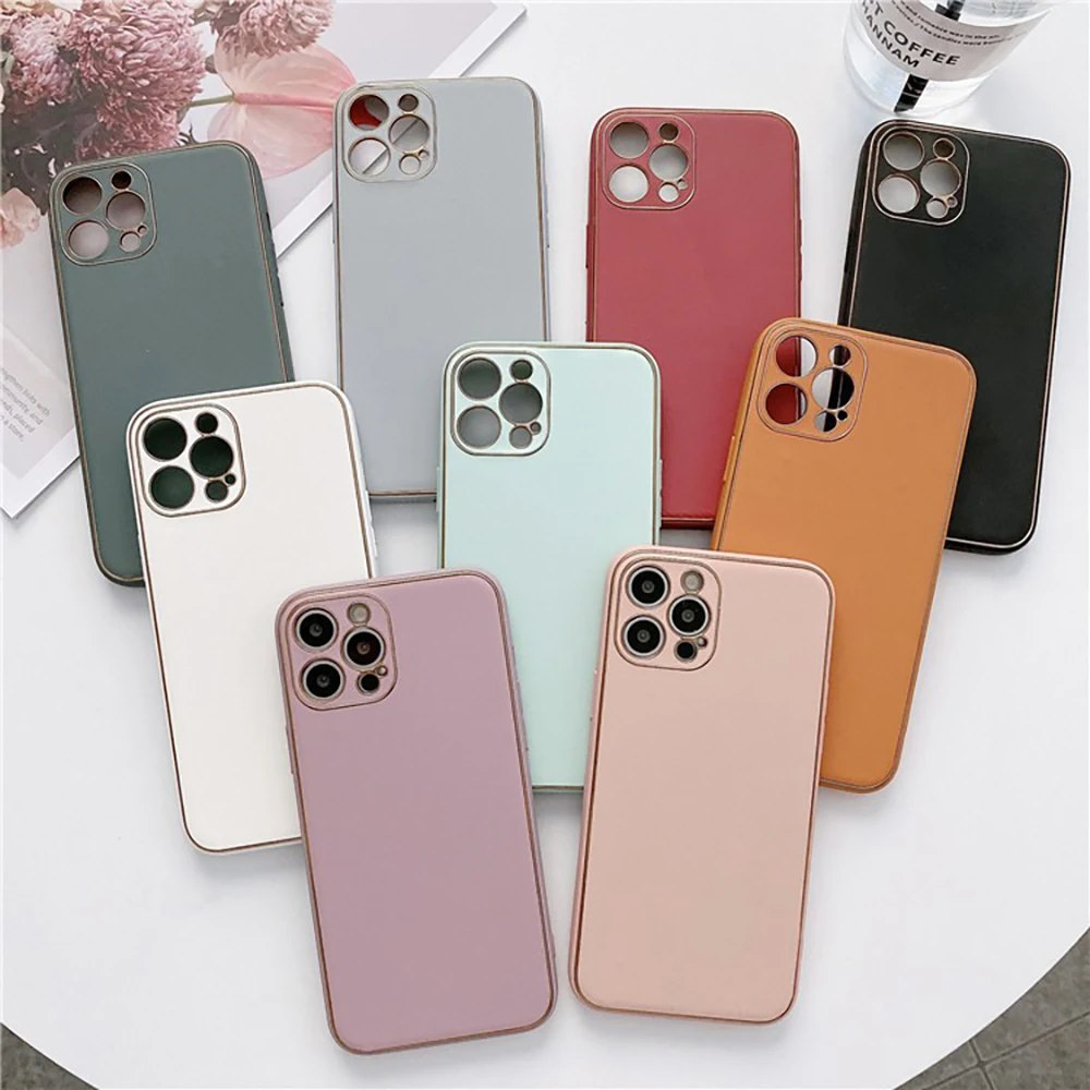 

Luxur Electroplated Lambskin Fall Proof Mobile Phone Case For iPhone 13 12 Pro Max mini 11 Pro XS X XR 6S 7 8 Plus SE 2020 Coque