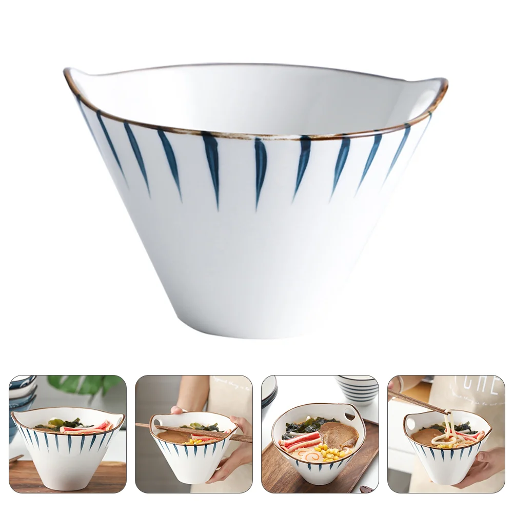 

Креативная миска для лапши, Сервировочная миска для еды, керамическая миска для хранения, окрашенная миска для рамен