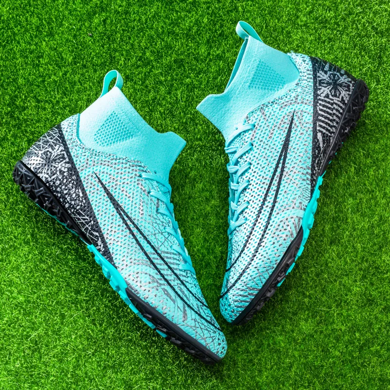Men's new high-top lengthened TF/FG football shoes grass anti-skid training shoes football boots casual comfortable outdoor spor