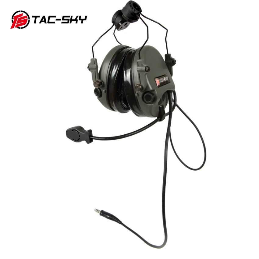 TS TAC-SKY TEAHEADSET Hi-Threat Tier 1 Tactical Helmet ARC Track Adapter Stand Version Noise Cancelling Walkie Talkie  Headset
