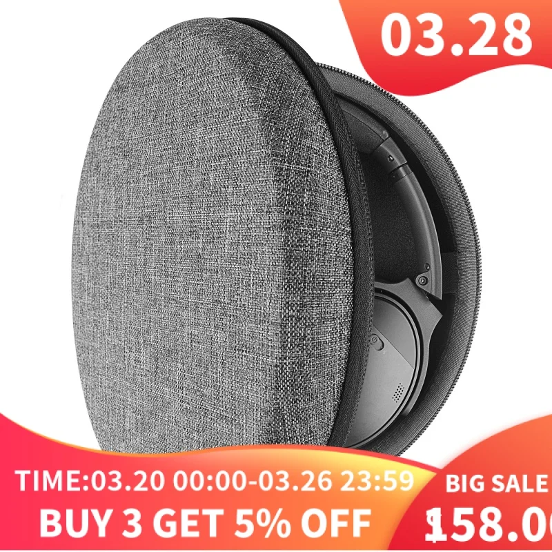 

Geekria Shield Headphones Case for Lay Flat Call Center Headset Portable Bluetooth Earphones Headset Bag For Accessories Storage