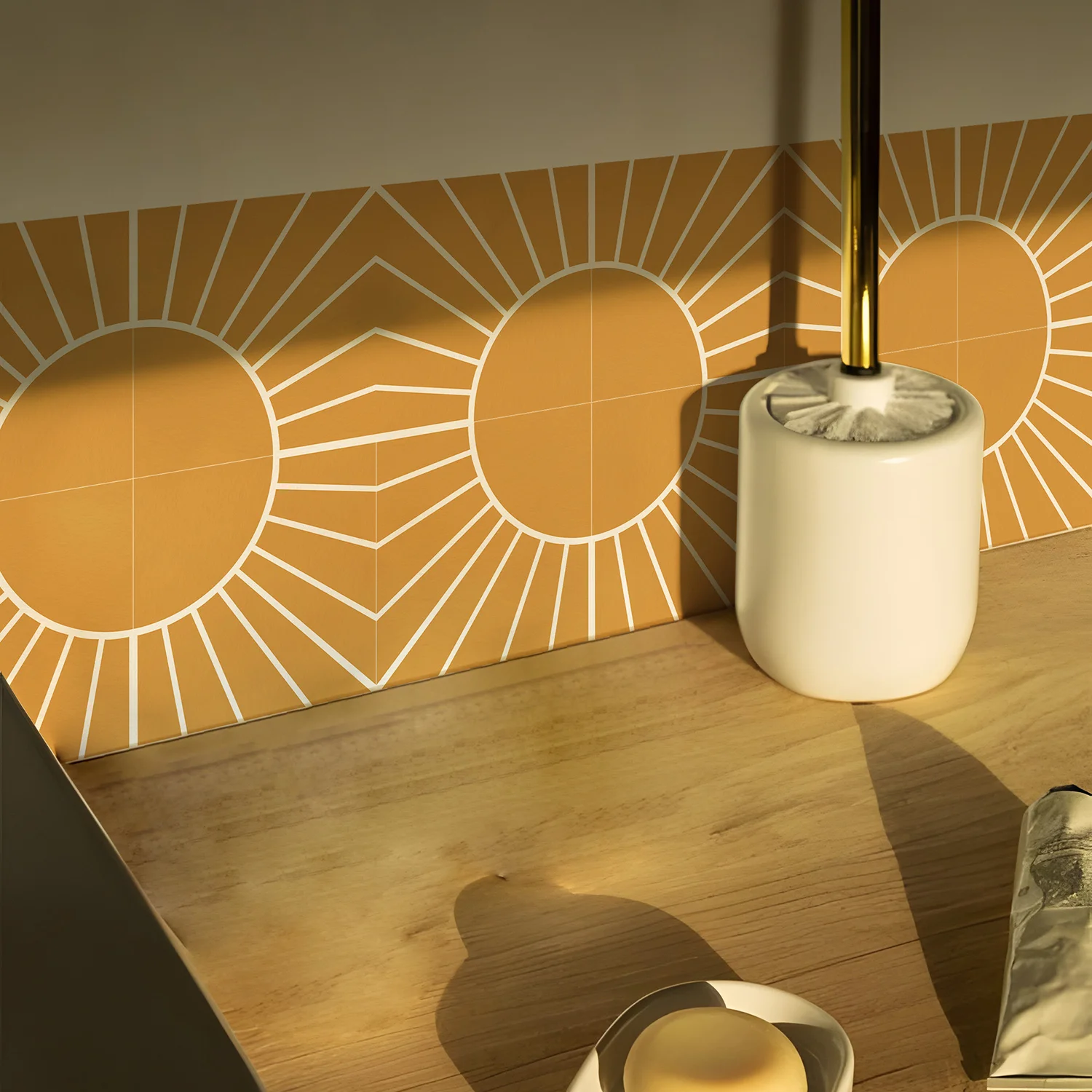 Водостойкая настенная водостойкая клейкая плитка с цветочным рисунком