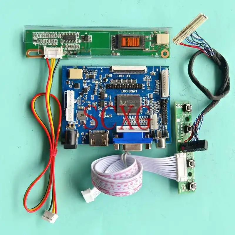 

LED LCD Display Matrix Controller Board For QD14XL12 QD14XL19 30 Pin LVDS DIY Kit HDMI-Compatible AV VGA 14.1" 1024*768 1CCFL