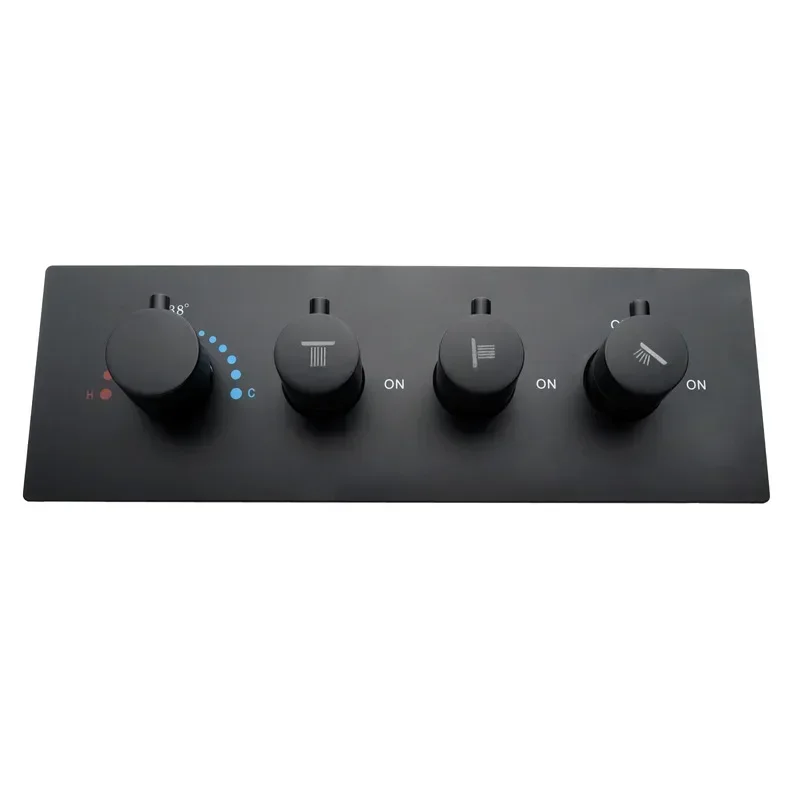 Полностью медный скрытый 3-функциональный смесительный клапан переключатель