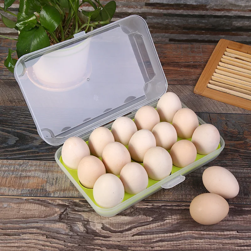 

1Pcs Grid Egg Storage Box Egg Tray With Lid Kitchen Refrigerator Egg Box Egg Drop Rack Egg Storage Boxes Fridge Egg Organizer