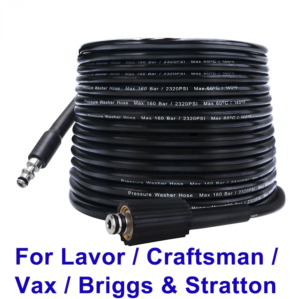 

10m * 160 bar High Pressure Water Cleaning Hose for Lavor Bauker VAX Craftsman Briggs & Stratton Oleo Pressure Washer Car Wash