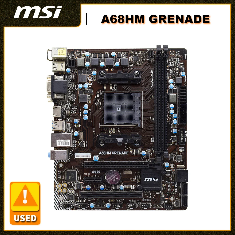 

MSI A68HM GRENADE Motherboard Socket FM2+/FM2 AMD A68H DDR3 Memory 32GB Support A6-7470K A10-7700K A4-7300 CPUs Motherboard