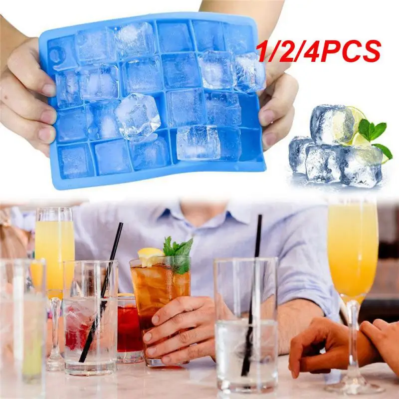 

1/2/4PCS Colors 24 Grids Small Fruits Mold Ice Maker For Making Silicone With Lid Eco-Friendly Cavity Tray Ice