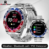 rollstimi new smart watch men hd full touch screen business smart bracelet ip68 waterproof bluetooth call for xiaomi android ios