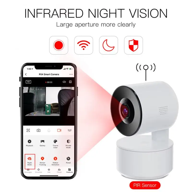 

Ai Human Detection Remote Control Dc5v 1a Support Wifi App "smart Life" Or " Tuyasmart" 2.4ghz 1080p Wireless Security Camera