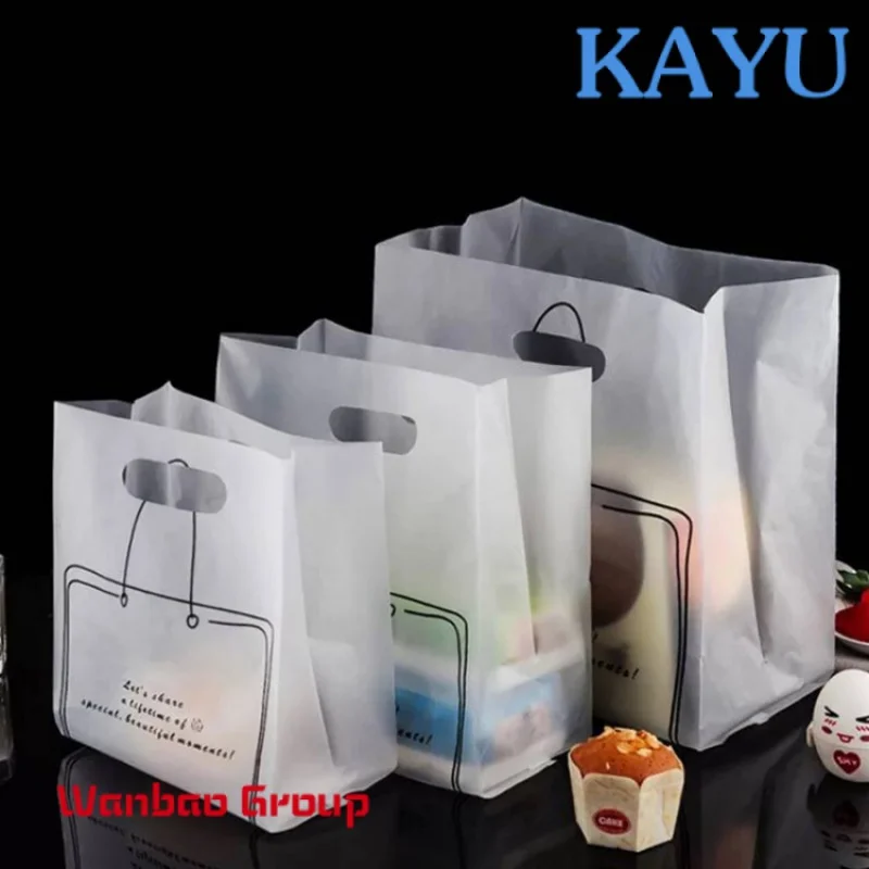 Transparent plastic restaurants custom takeaway bag with takeaway bags food packaging plastic customizable