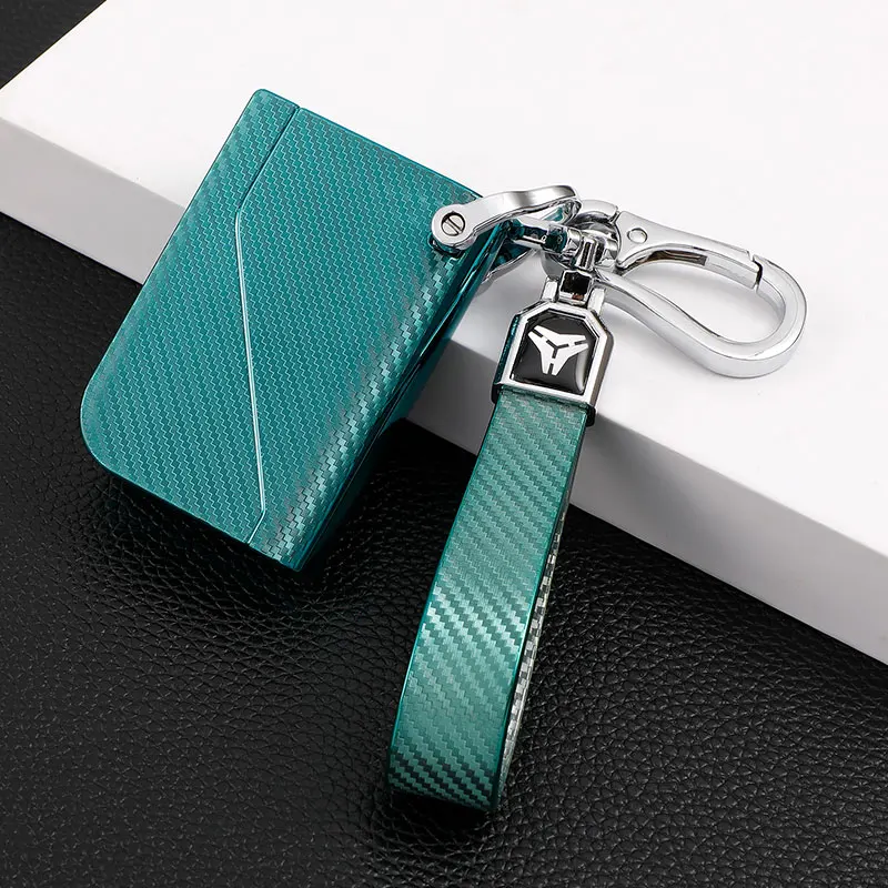 

TPU Carbon Fiber Car Remote Smart Key Case Cover Bag Shell Protector Keychain for Lynk&Co Lynk Co 05 New Key Accessories