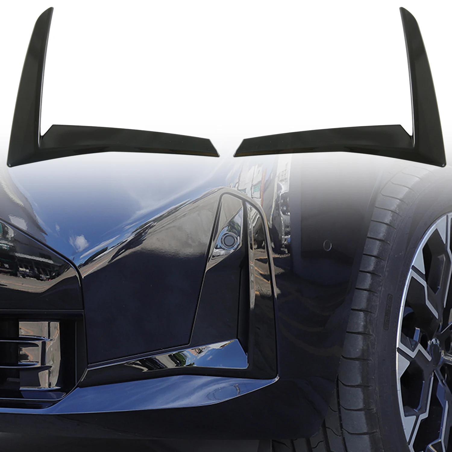 

Для BMW X3 G45 2025 карбоновый черный передний боковой разделитель воздушной запаха бампер накладка накладка ABS внешние автомобильные аксессуары 2 шт.