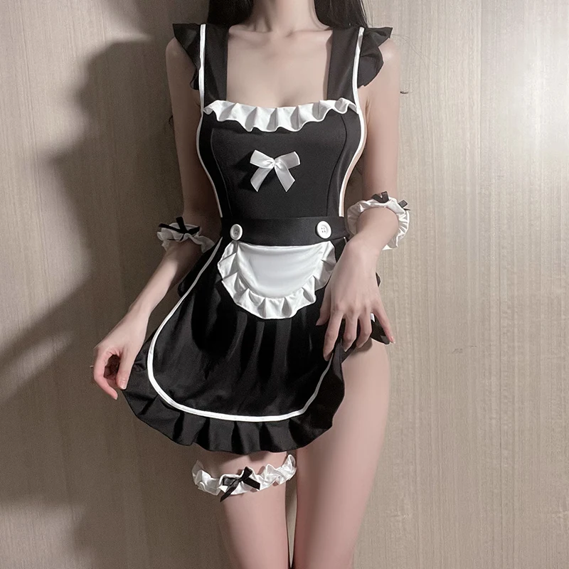 

Women Sexy Lingerie Maid Dress Underwear Costume Cosplay Sensual Lolita Servant Hot Babydoll Uniform Erotic Role Play Outfits