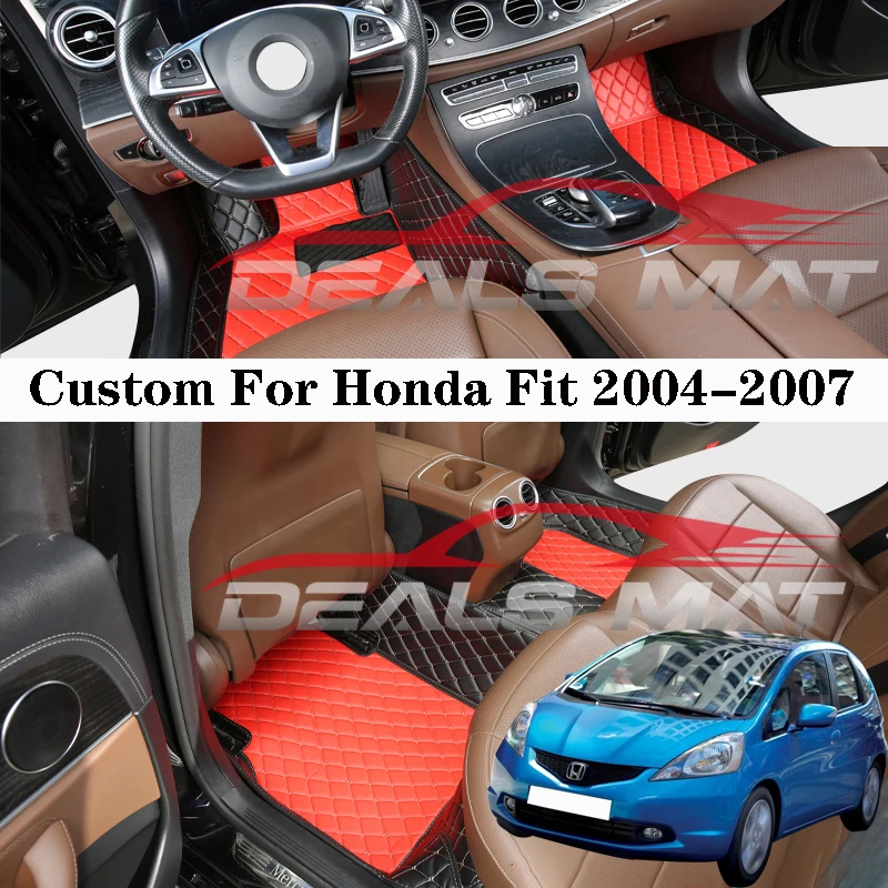 Car Flooe Mat For Honda Fit Interior Details Custom Waterproof Carpet Rugs Accessories