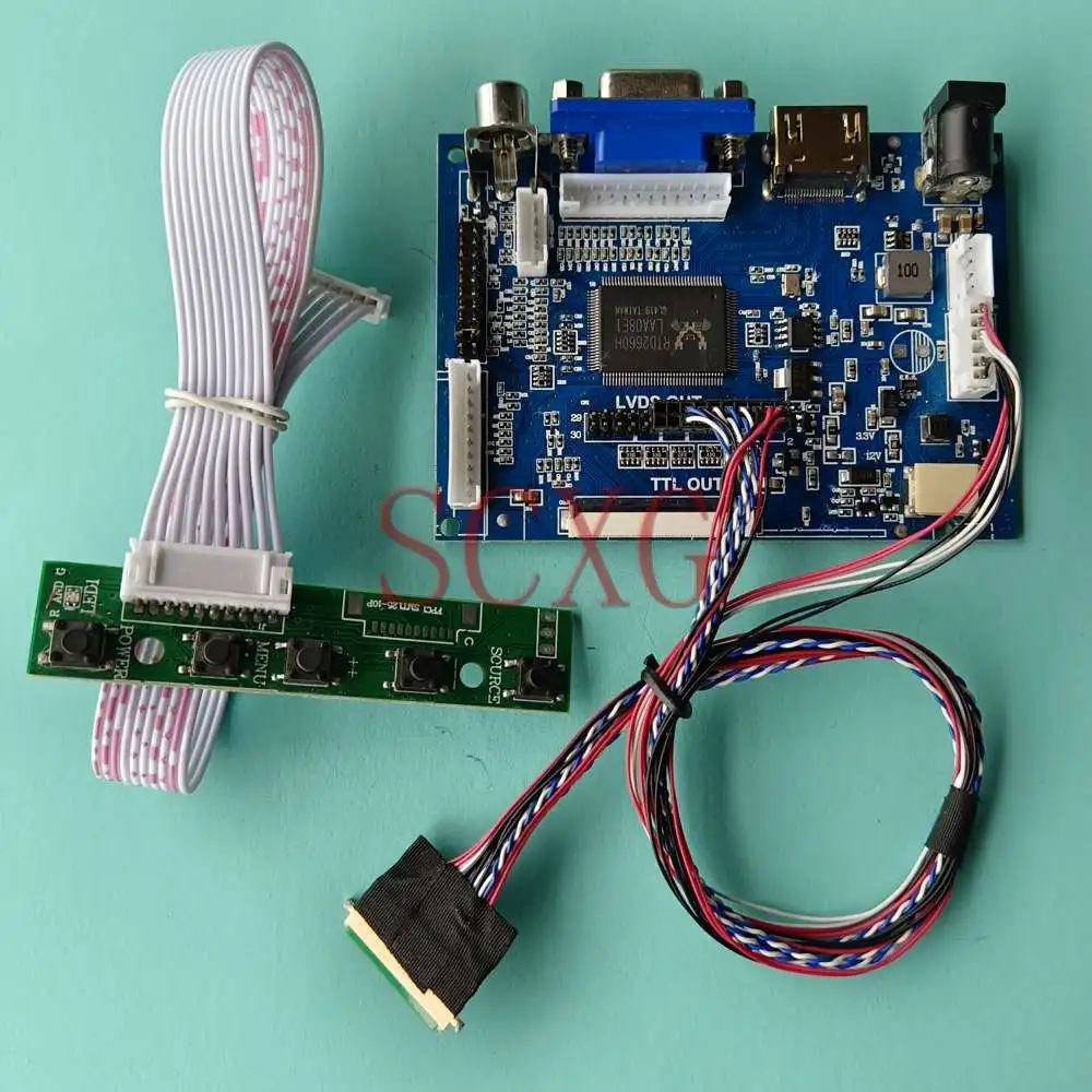 

LCD Display Controller Driver Board Fit LP140WH1-TLA1 1366*768 14" Notebook 2AV+VGA+HDMI-Compatible DIY Kit LVDS 40 Pins
