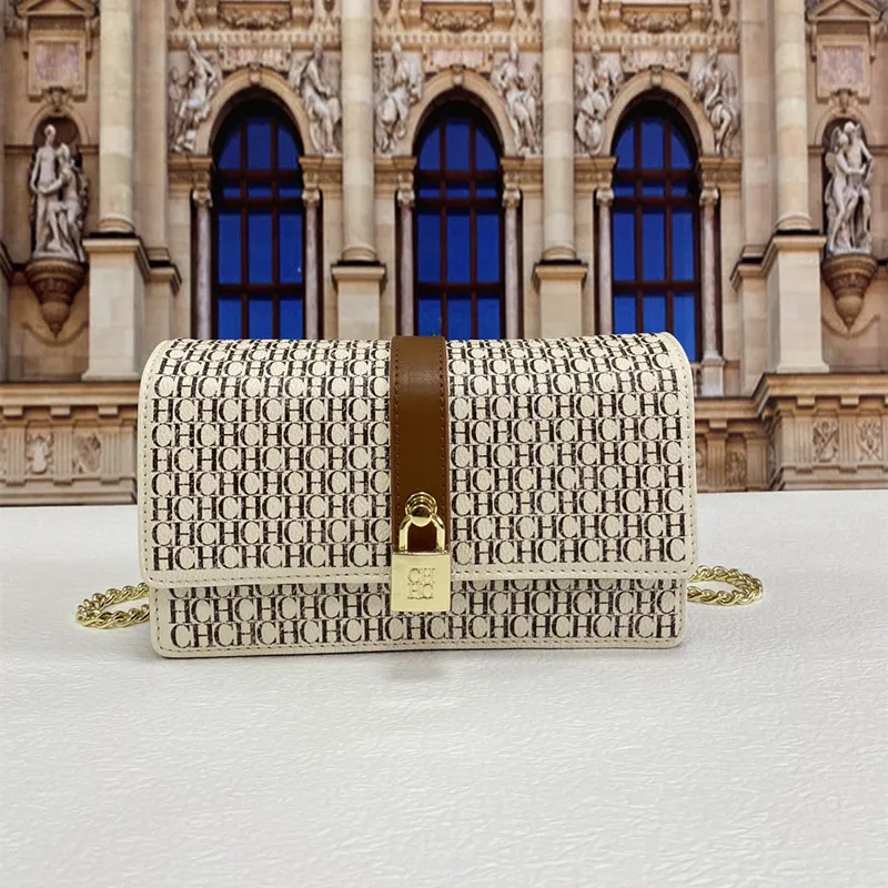 

Famous Designer Women Bags Luxury Brand CHCH HCHC 2023 New Fashion Letter Printing Genuine Leather Shoulder Diagonal Chain Bag