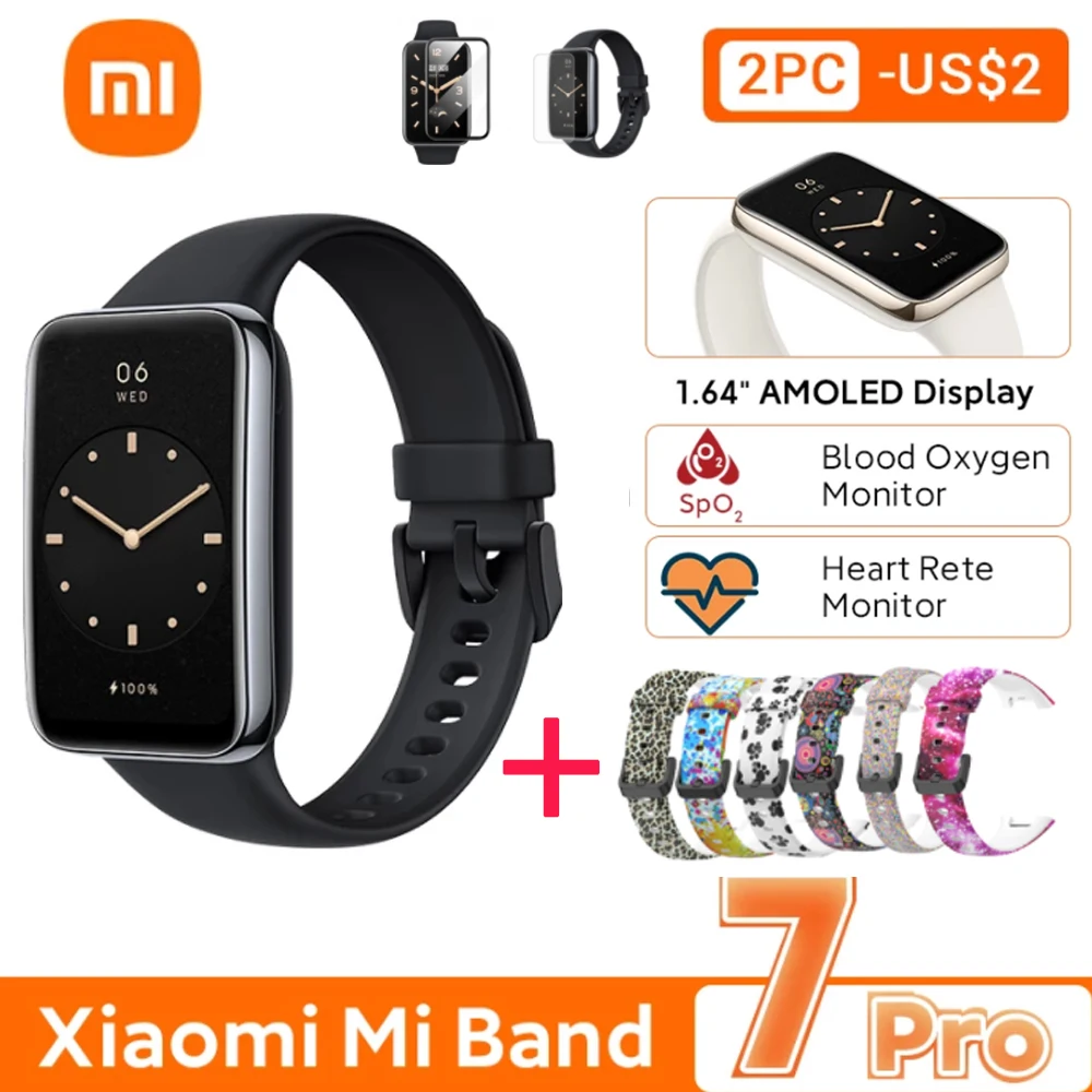 

Xiaomi Mi Band 7 Pro AMOLED Screen Blood Oxygen Always On Watch Face Multi Exercise Mode Waterproof Xiaomi Smart Band 7 Pro 2022