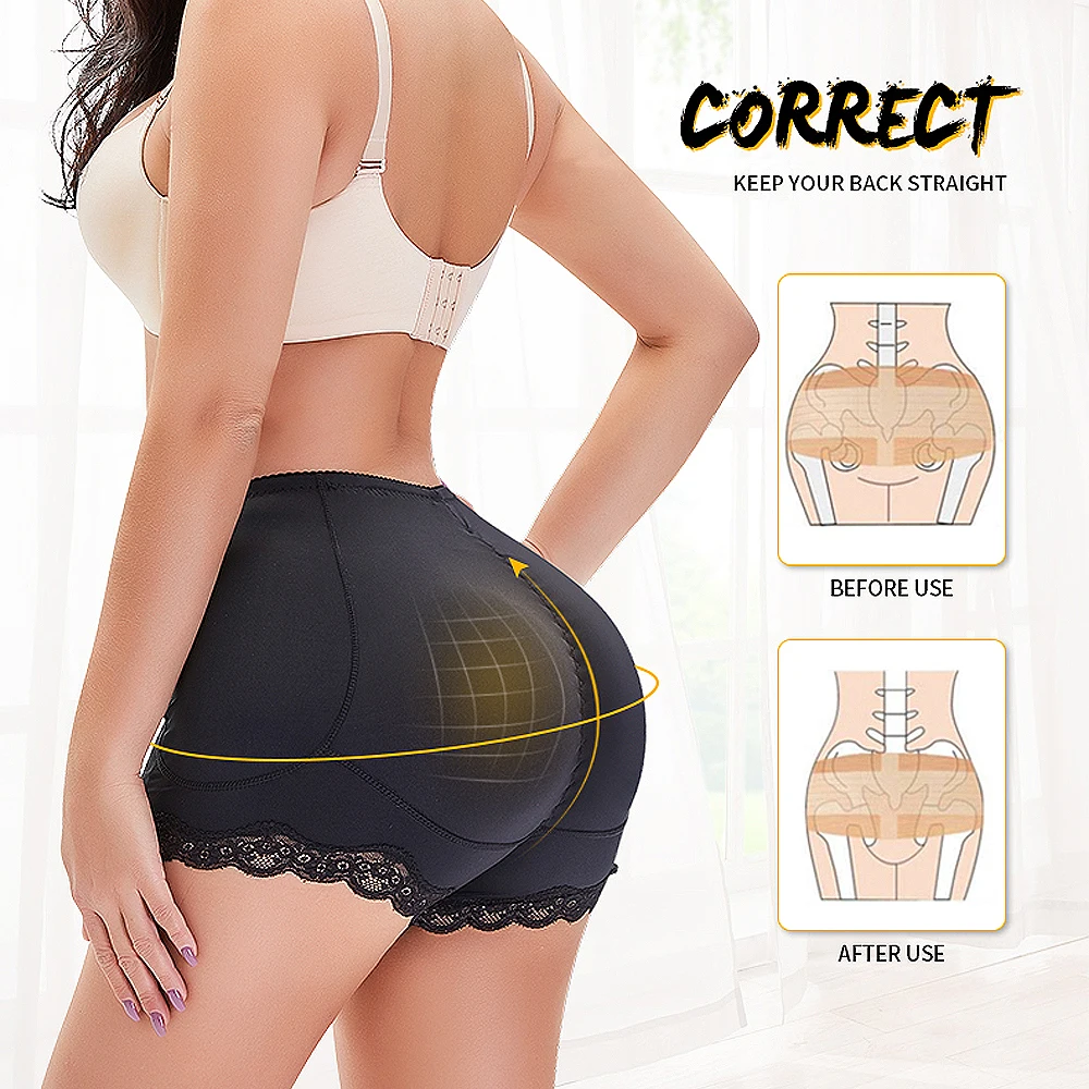 Velssut Butt Lifter Shorts with Removable Pads for Women Hip Enhancer Panties Push Up Underswear Booty Lifting Panty Underwear