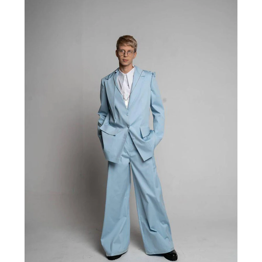 Костюм мужской из двух предметов Стильный однобортный Блейзер и брюки