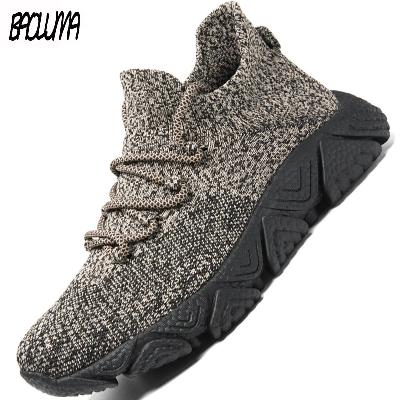 

Мужские летние кроссовки, мягкие Нескользящие Мокасины, дышащие, для бега