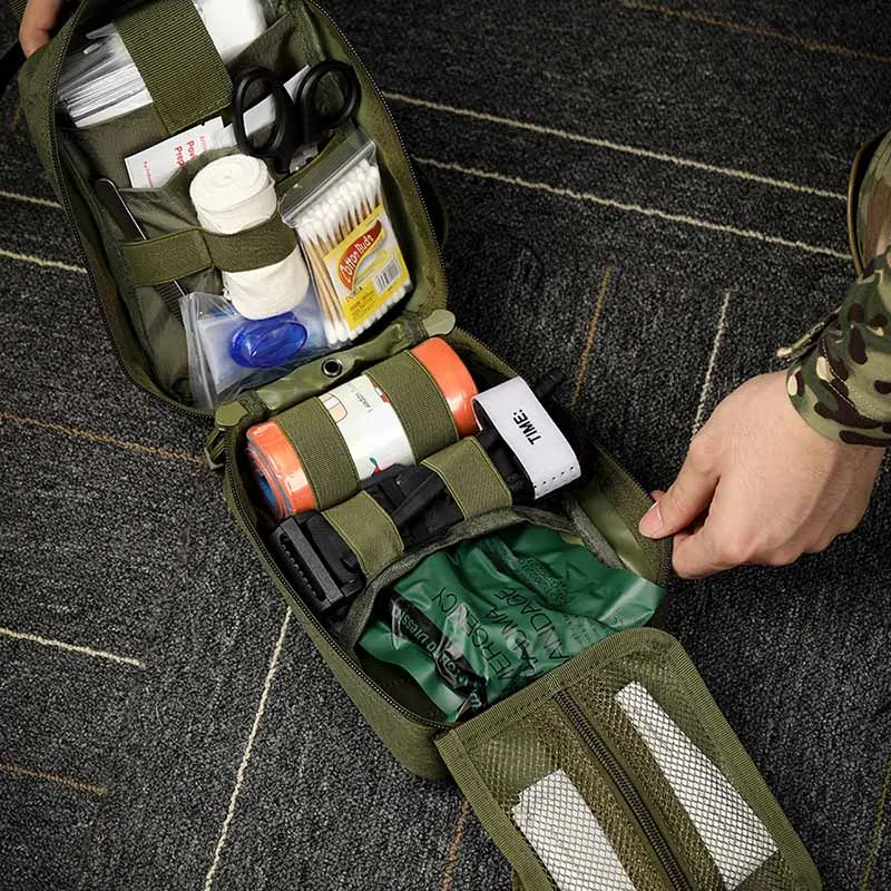 

Emergency Survival Bag Gear Rescue First Aid Kit Outdoor Trauma Medical Set Camping Tactical Bag Molle Car Travel Hiking