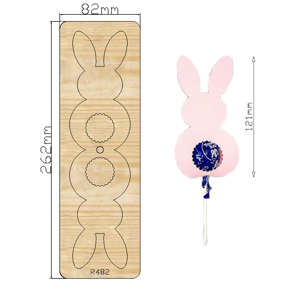

Bunny Candy Decoration New Wooden Cutting Dies Scrapbooking DIY Suitable For Common Die Cutting Machines On The Market /R482