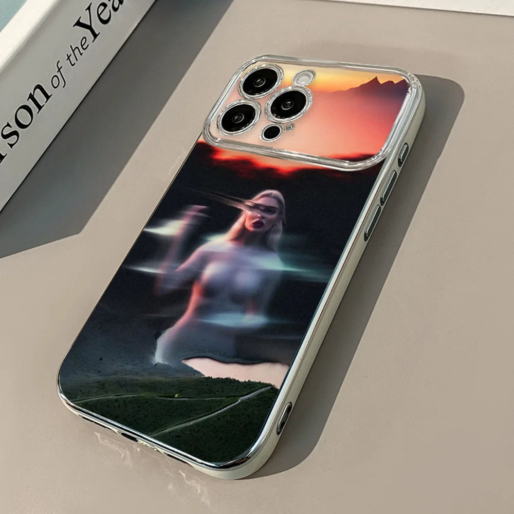 Phone Case For Samsung Electroplated L-Luisa Singer S-Sonza Large Window LensA22 A23 A32 A51 A20 4G 5G Shell