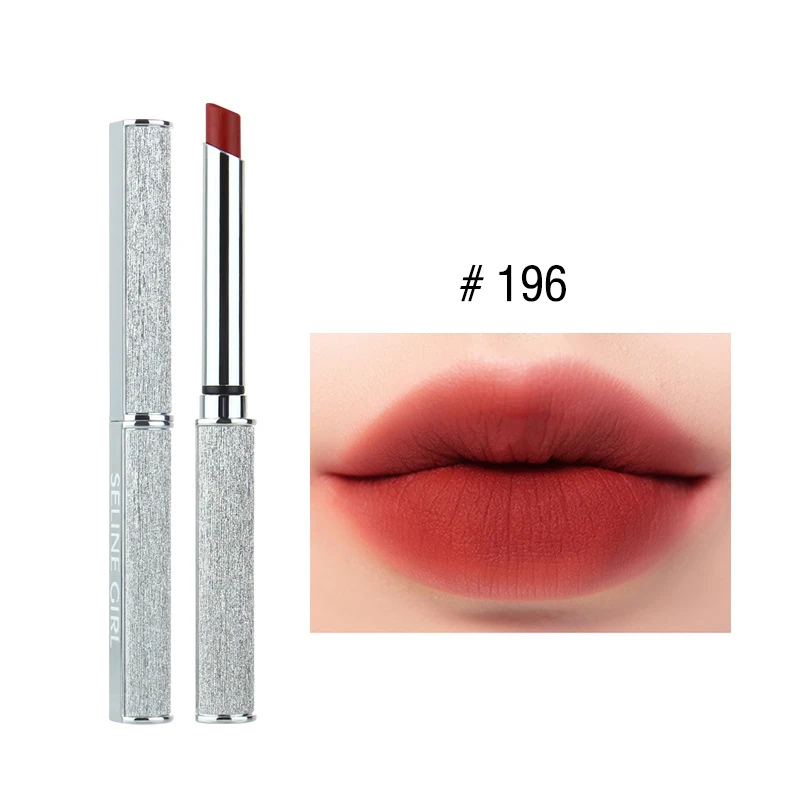 НОВАЯ тонкая губная помада 4 цветов бархатная матовая стойкая женская красота