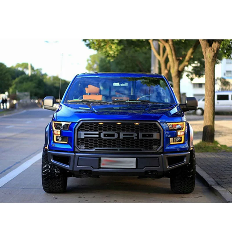 ABS Material High Quality Raptor Style Front Grille for 2015-2017 Ford F150 Refit Racing Grills images - 6
