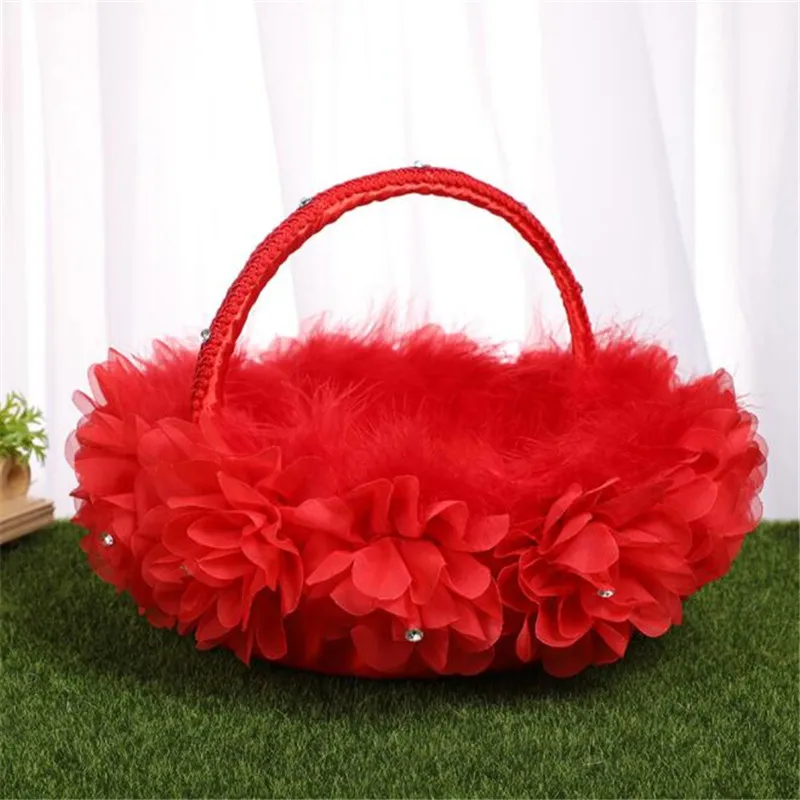 

Свадебные принадлежности в западном стиле корзина для свадебных цветов ручная работа корзина для цветов для подружек невесты портативная корзина для конфет и цветов для свадьбы