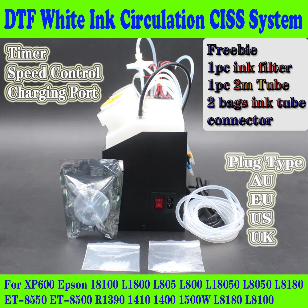 L18050 DTF Модифицированный комплект циркуляции белых чернил СНПЧ DIY для Epson L1800 L800 L805
