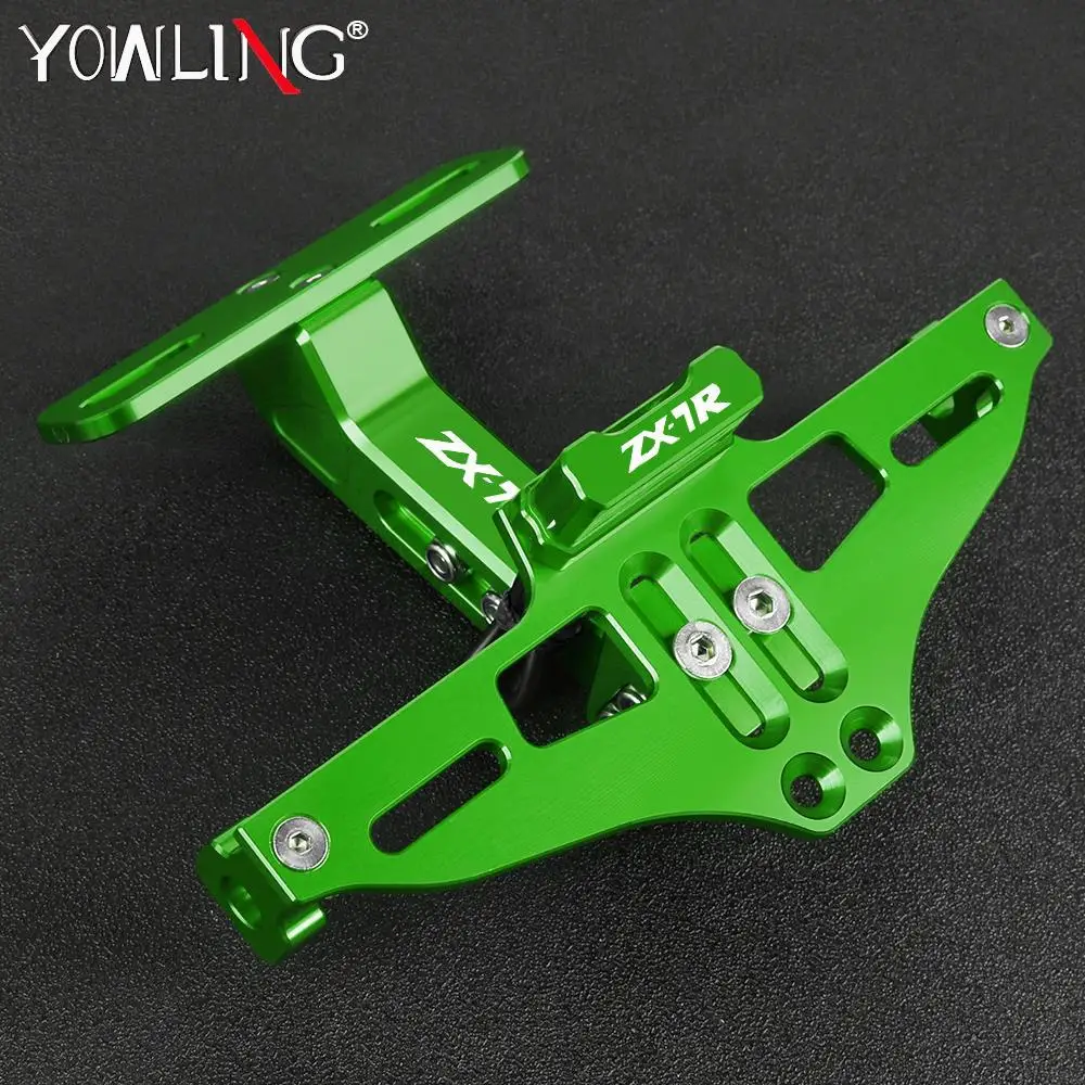 

Adjustable CNC Motorcycle Modified Rear License Plate Mount Holder For KAWASAKI ZX7R ZX-7r ZX 7R 1989-2023