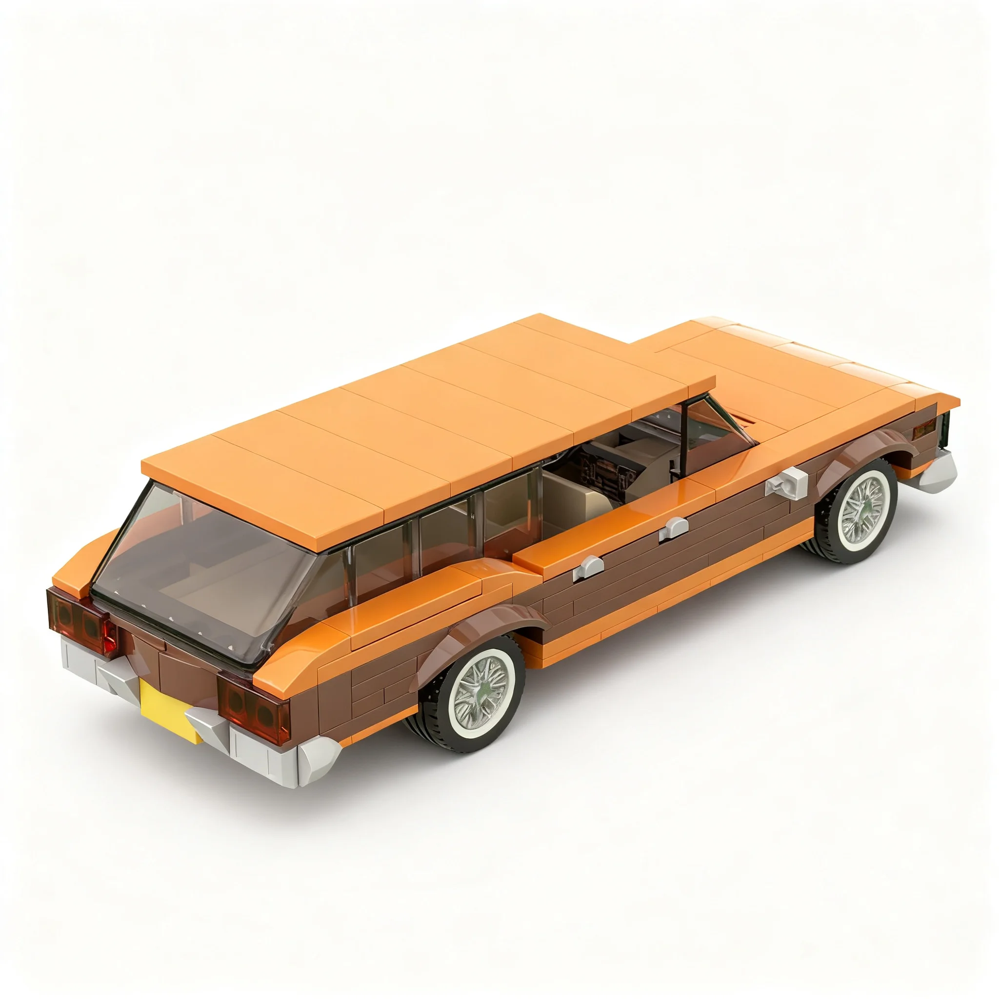 Фото 263 детали MOC City Champions Chevrolet Kingswood Wagon 1970-х годов, модель из строительных блоков, рождественский подарок, игрушка, архитектурная идея, образовательный набор №2