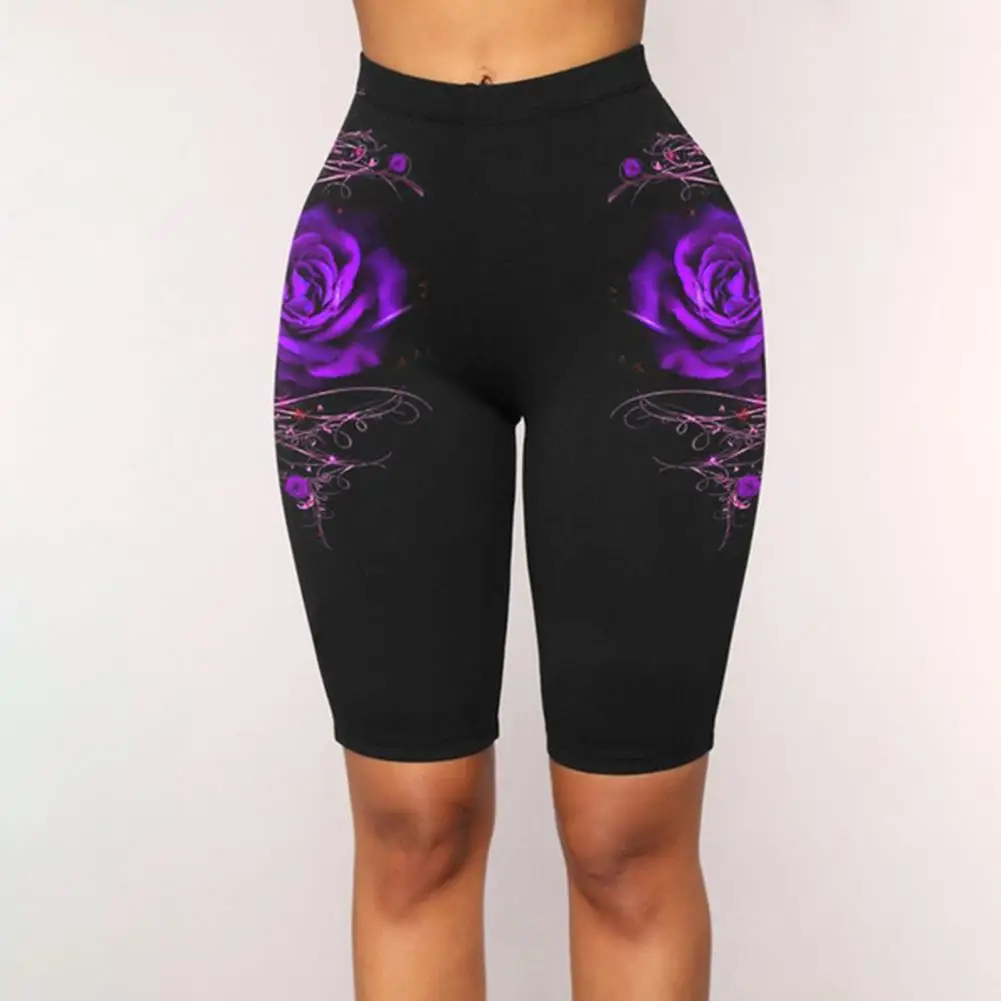 

Casual Stylish Printed Slim-fitting Shorts Ladies Sports Shorts Floral for Riding