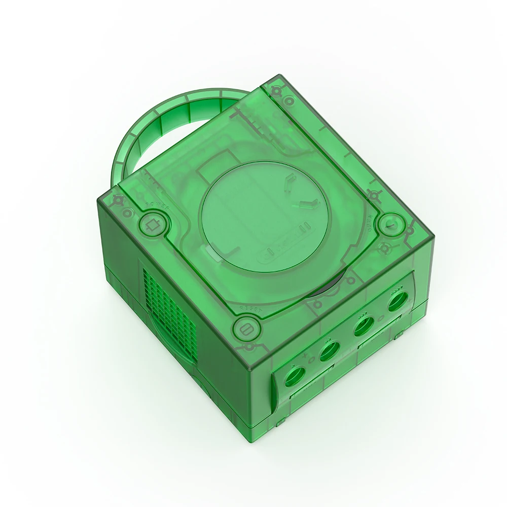 Фото TicKnot новейший прозрачный сменный чехол Drank Geen & Blue для Nintendo Gamecube, защитный чехол для игровой консоли NGC №2
