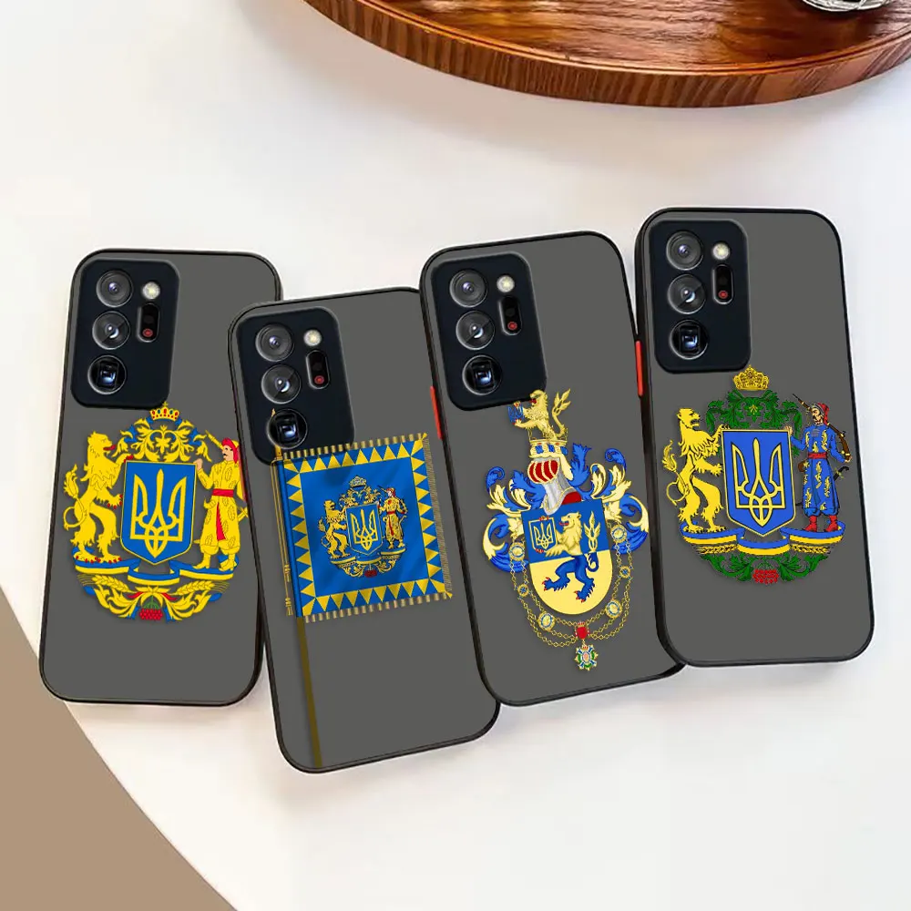 

New Hot Lovely Ukraine Flag Fashion Matte Case for Samsung Galaxy NOTE 20 10 9 8 A13 A12 A10 A11 A04E A04 A03S A02S 5G Plus Case