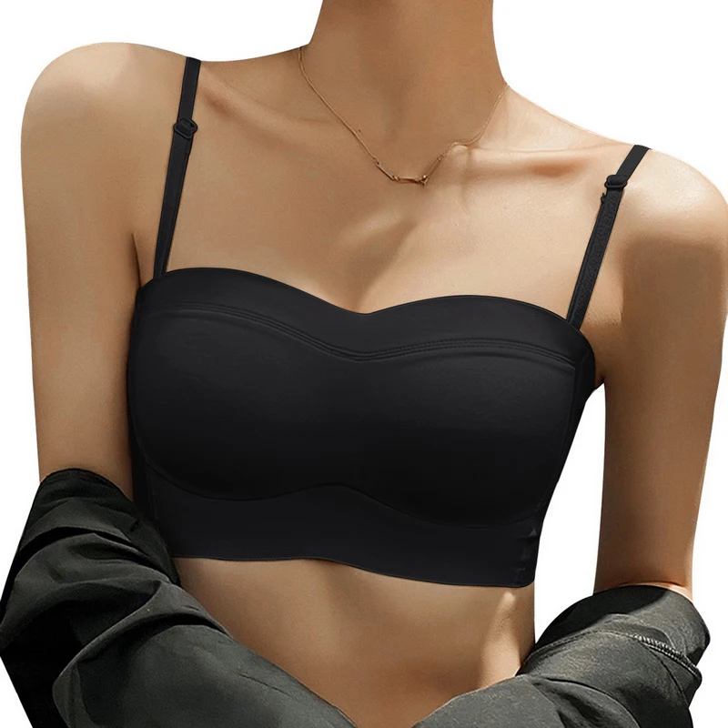 

Strapless Invisible Bra Women Tube Top Wedding Brassiere Push Up Bralette Seamless Bandeau Wireless Underwear Intimates Lingerie