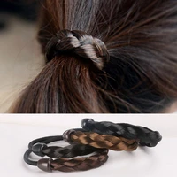 wig braided hair band elastic hair rope tie head rope hair ring wig braid fixed hairstyle elastic band extension ponytail holder
