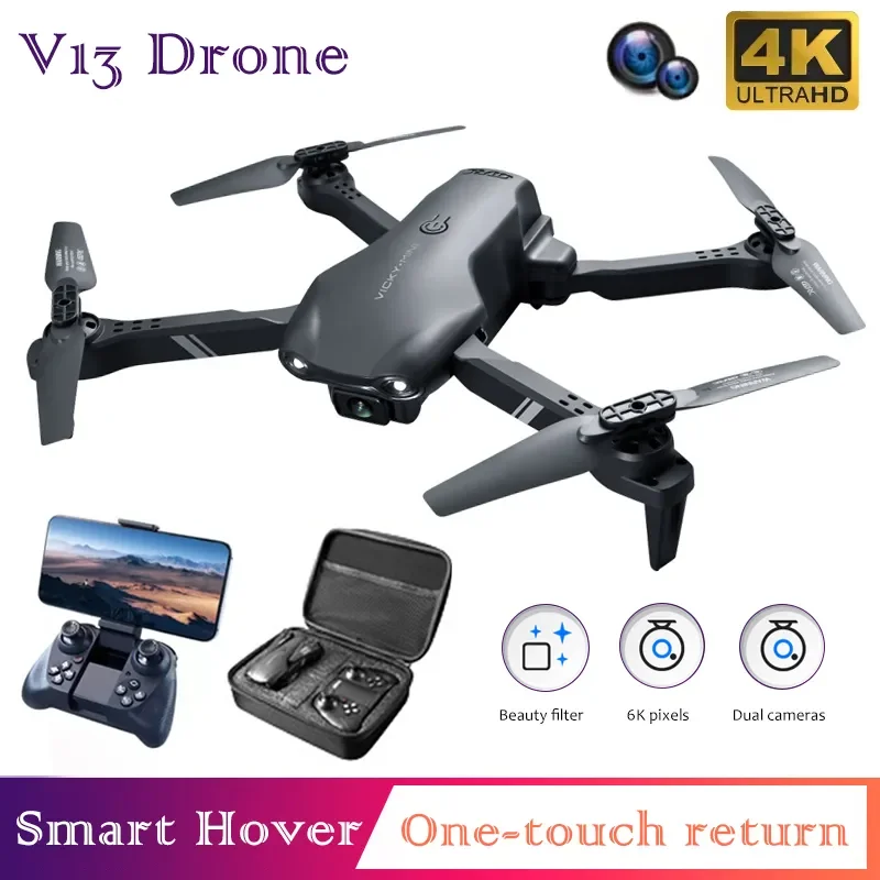 

V13 Drone 4K HD Dual Camera Aerial Photography Professional Aircraft Folding Quadcopter Mini Helicopter Remote Control Toys