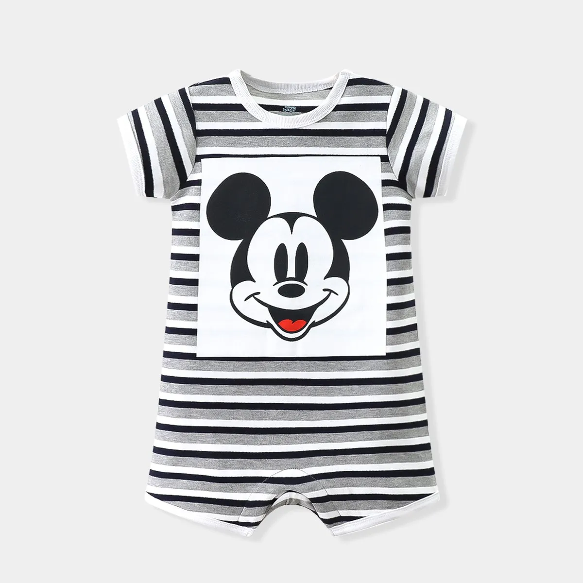 Комбинезон для новорожденных в полоску с Микки и Минни |