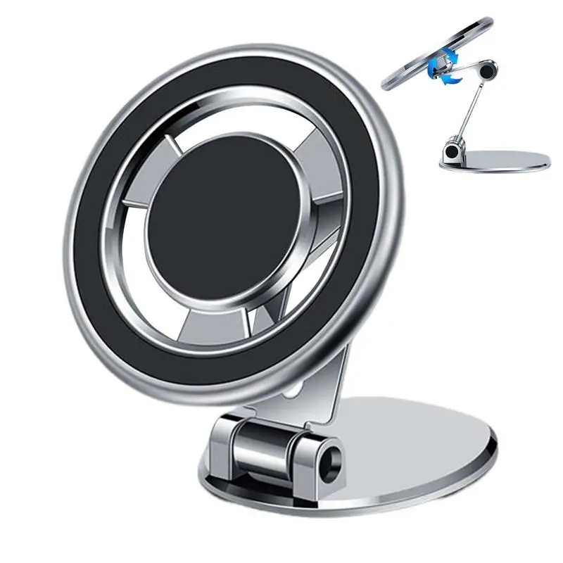 

Car Folding Magnetic Suction Mobile Phone Support Universal Dashboard Metal Mobile Phone Bracket Rotation Navigation Bracket