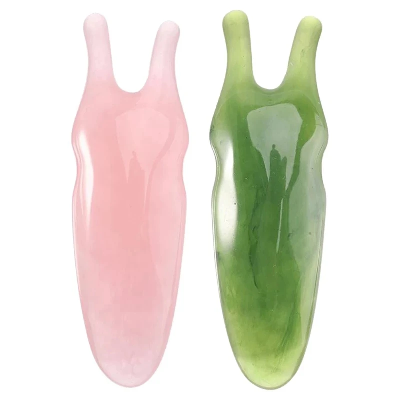 

2Pcs Gua Sha Natural Resin Gouache Scraper Board Meridian Muscle Relaxation Face Lift Body Hand Massage Skin Tool